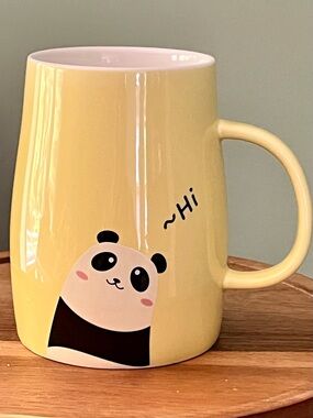 Yellow Panda Mug Unique Shape